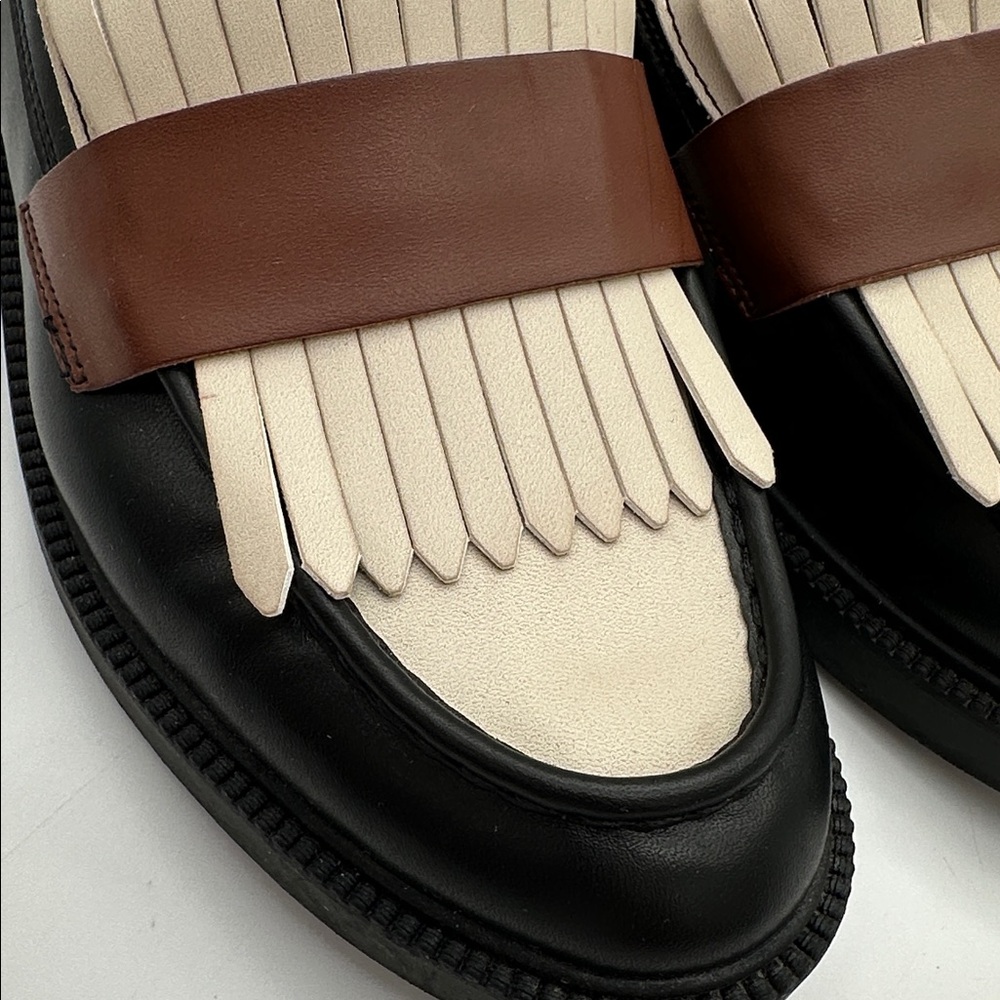 Marc Fisher Black Brown Creme MFCalixy Loafers Women’s Size 9.5M - Picture 13 of 16